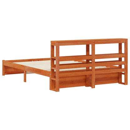 Struttura del letto Marrone cerato Legno di Pino Massello | homemem39