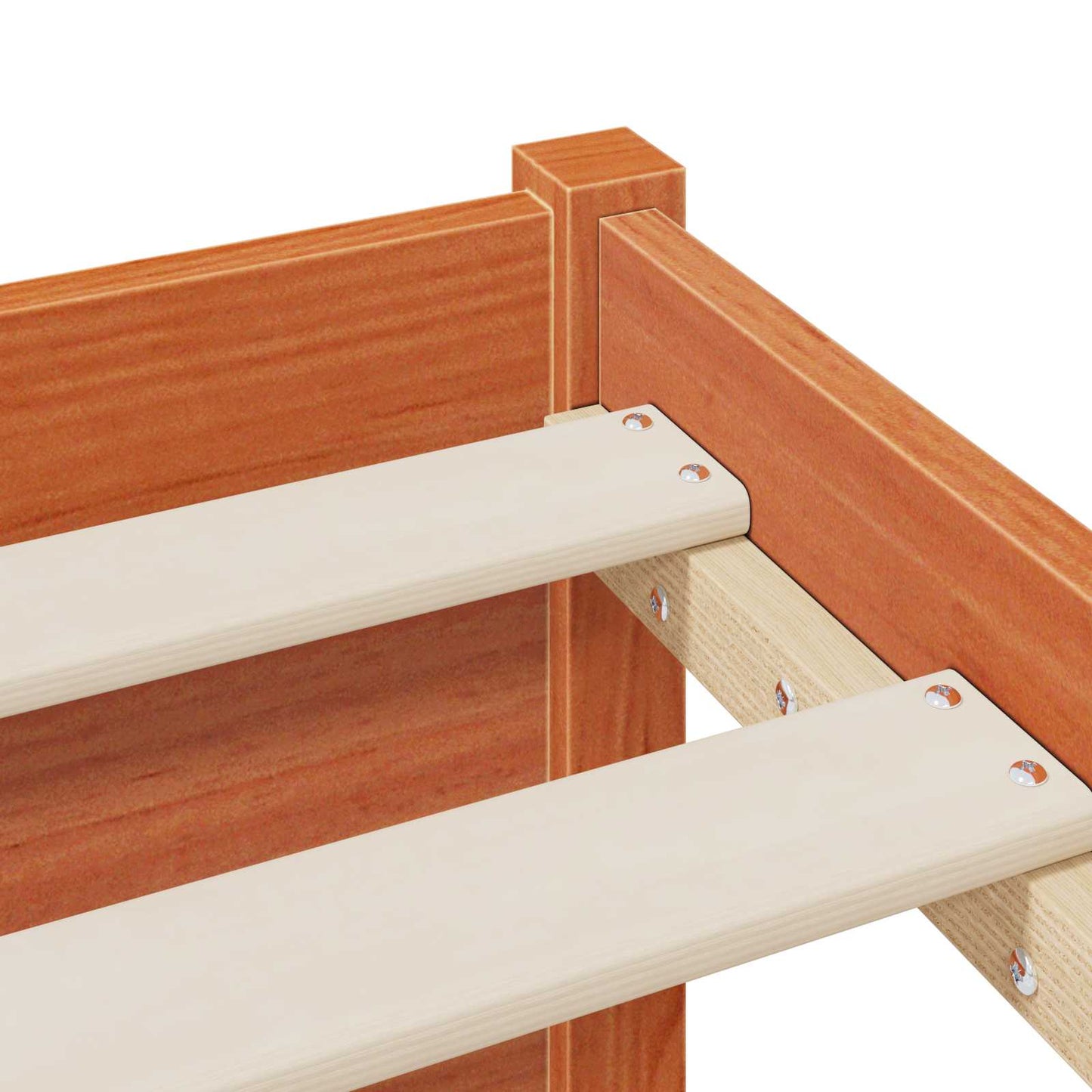 Struttura del letto con testiera contenitore Marrone cerato | homemem39