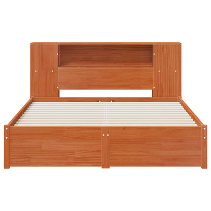 Struttura del letto con testiera contenitore Marrone cerato | homemem39