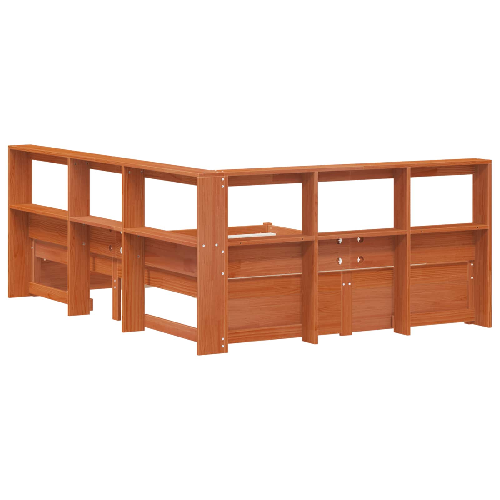 Letto Libreria con testiera Legno di Pino Massello | homemem39
