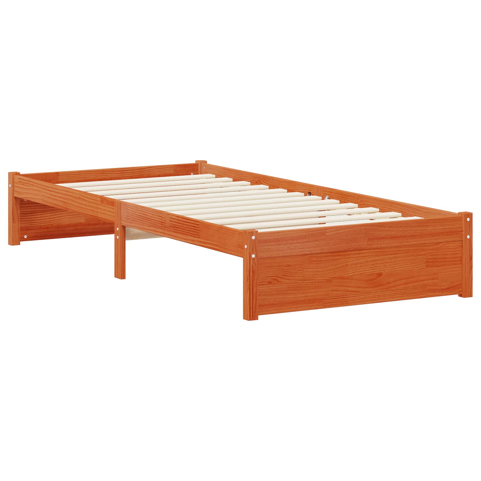 Struttura del letto Marrone cerato Legno di Pino Massello | homemem39