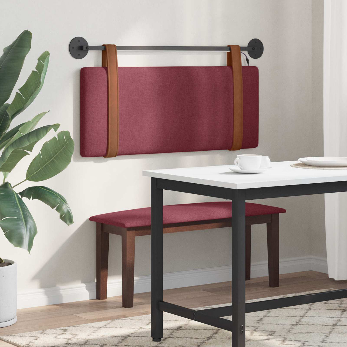 Testiera sospesa Rosso Vino PU Antico | homemem39