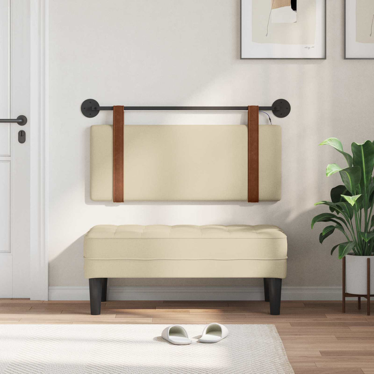 Testiera sospesa Crema PU Antico | homemem39