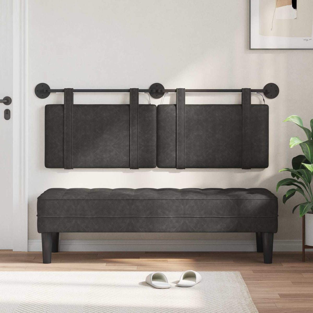 Testiera sospesa Nero PU Antico | homemem39