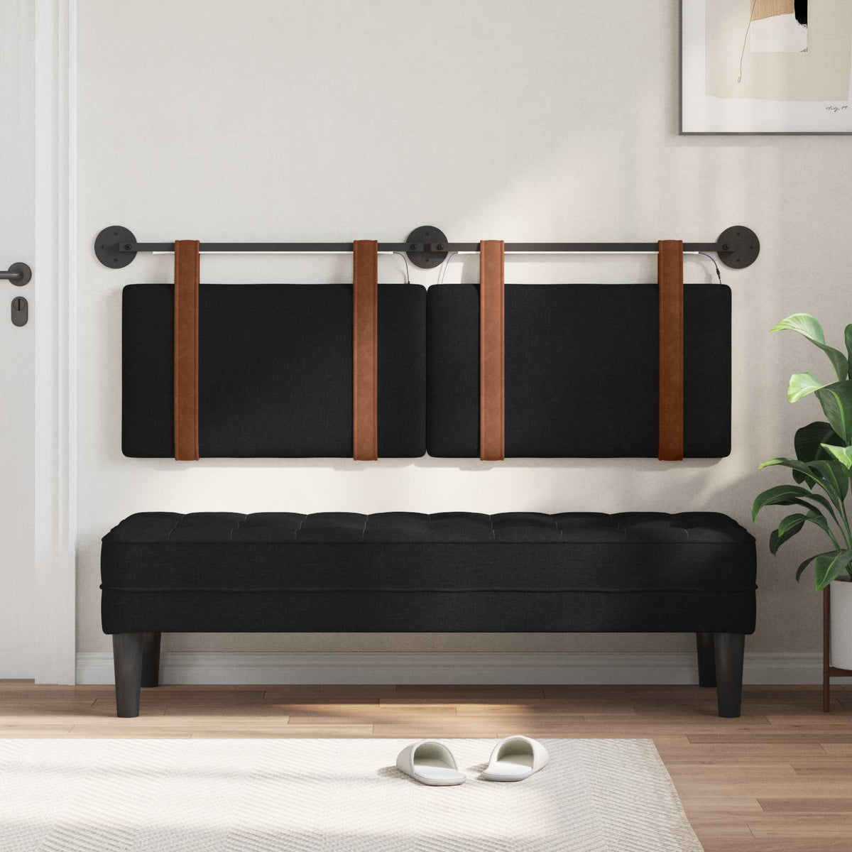 Testiera sospesa Nero PU Antico | homemem39