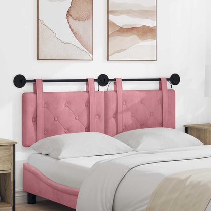 Testiera sospesa Con luce LED Rosa Velluto | homemem39