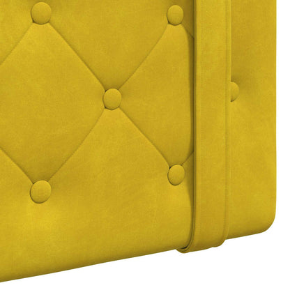 Testiera sospesa Con luce LED Giallo Velluto | homemem39