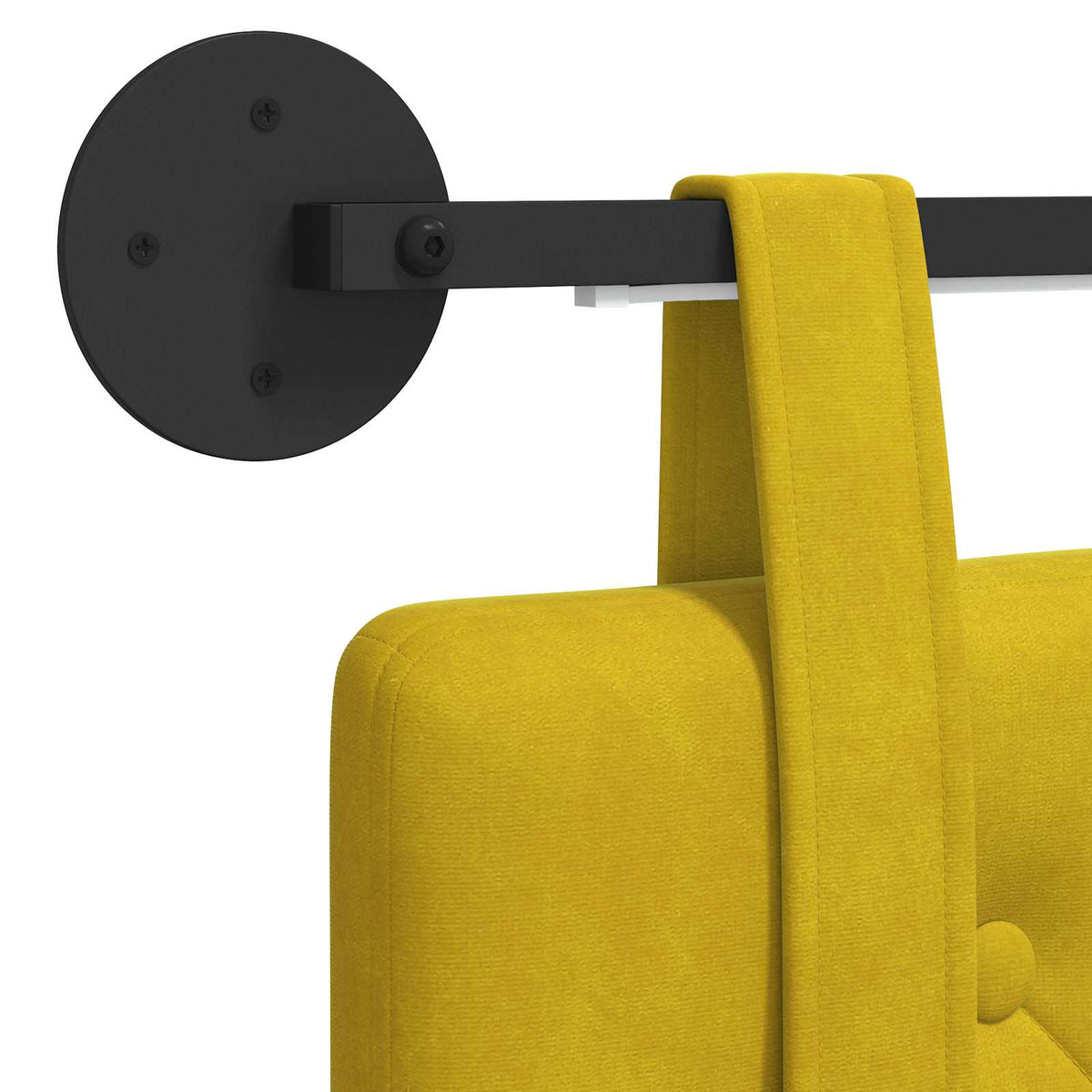 Testiera sospesa Con luce LED Giallo Velluto | homemem39