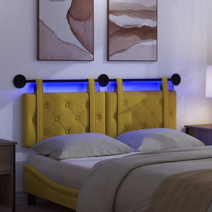 Testiera sospesa Con luce LED Giallo Velluto