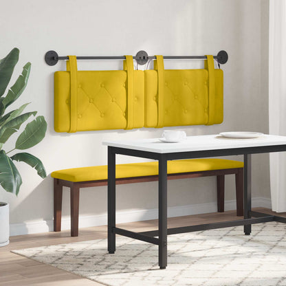 Testiera sospesa Con luce LED Giallo Velluto