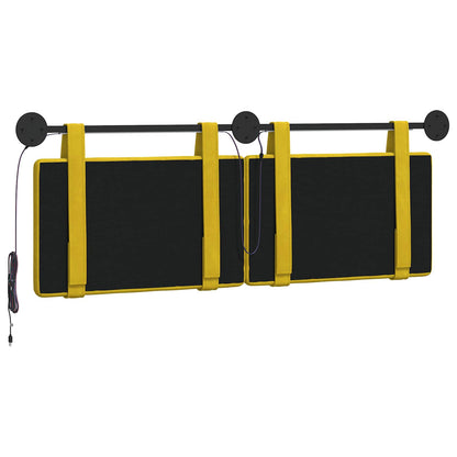 Testiera sospesa Con luce LED Giallo Velluto | homemem39