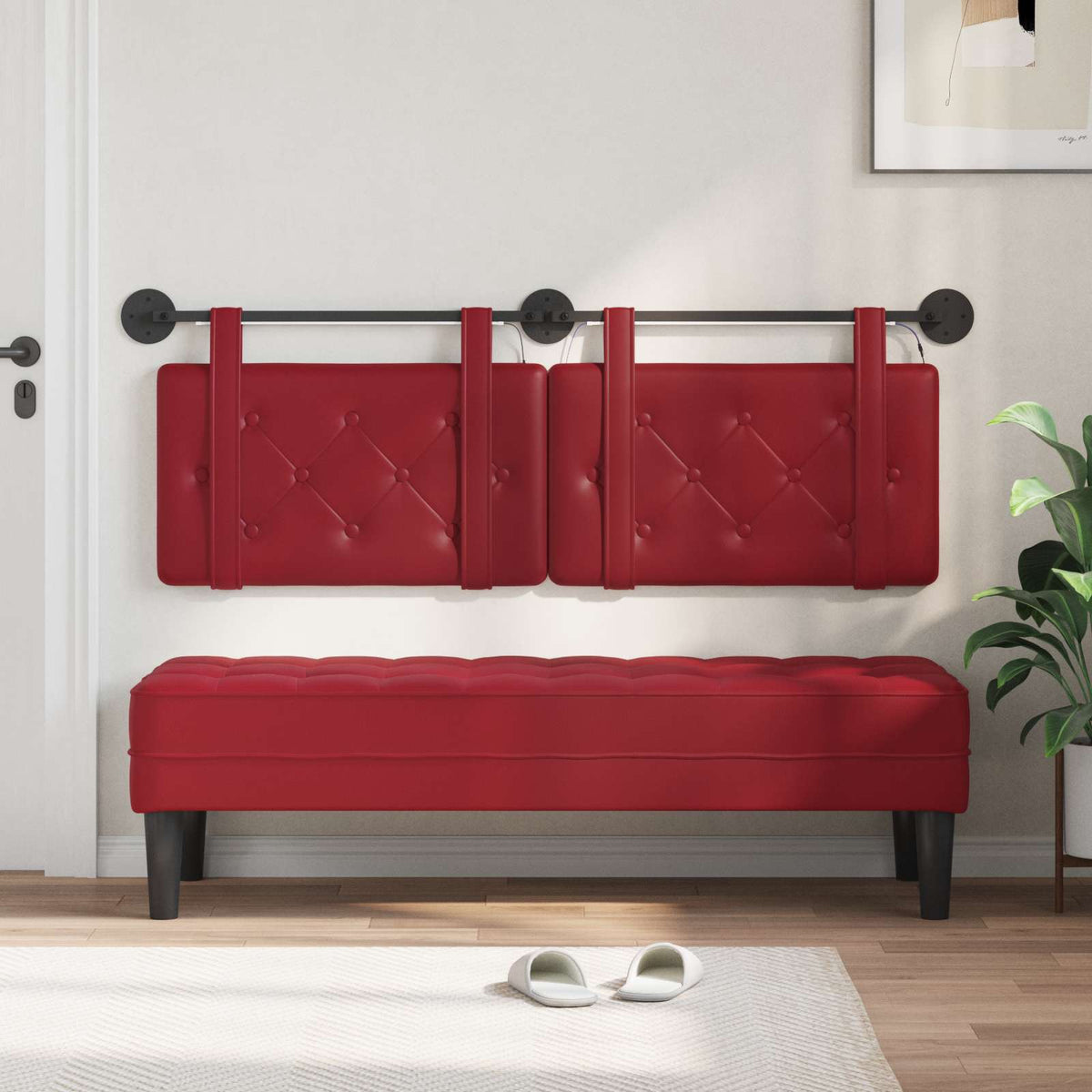 Testiera sospesa Rosso Vino Similpelle | homemem39