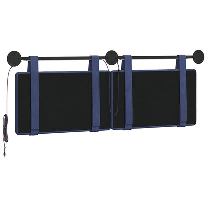 Testiera sospesa Con luce LED Blu Polizia Velluto | homemem39
