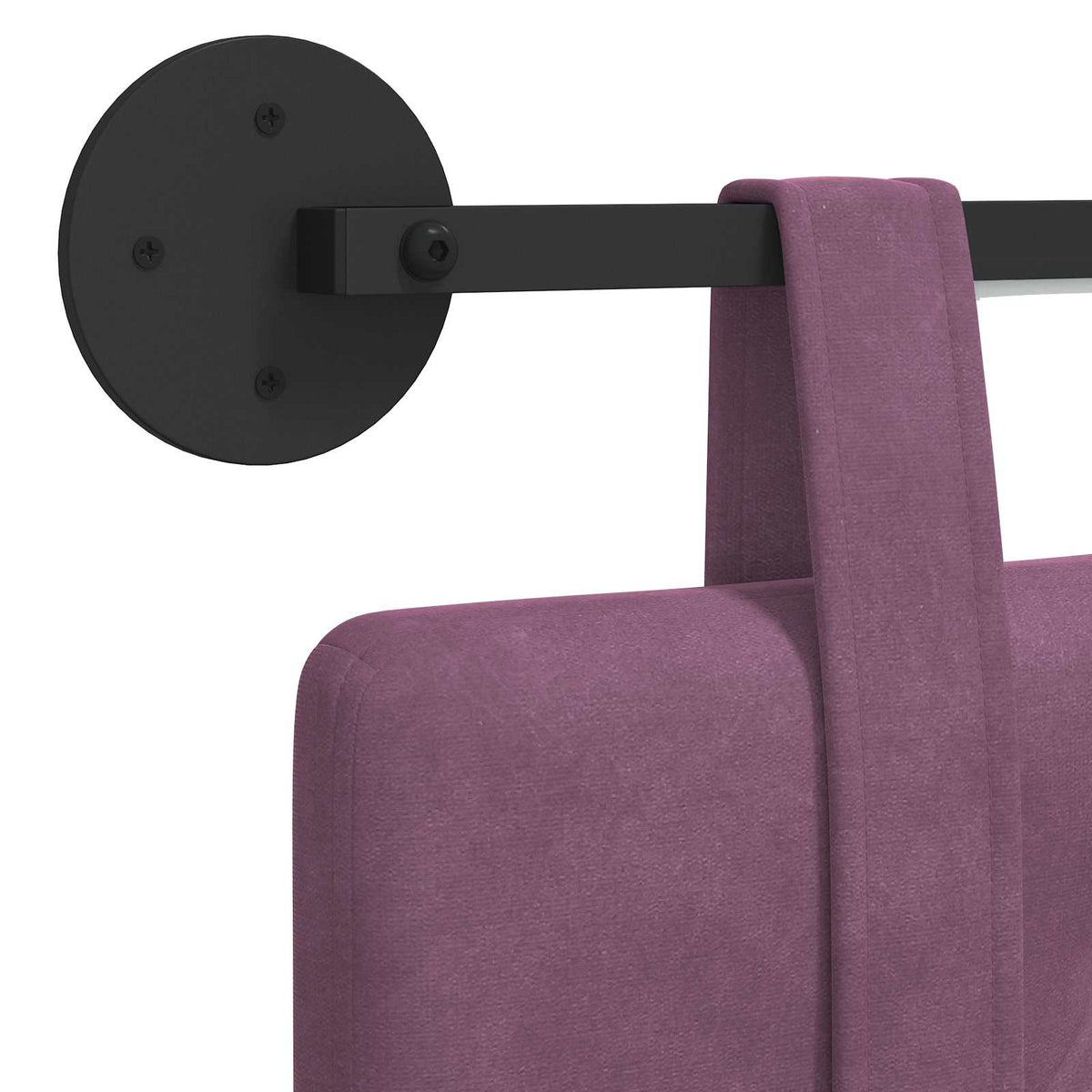 Testiera sospesa Con luce LED Viola Velluto | homemem39