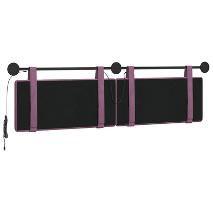 Testiera sospesa Con luce LED Viola Velluto | homemem39