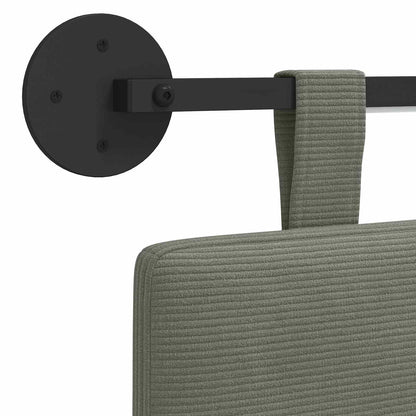 Testiera sospesa Con luce LED Grigio Chiaro Tessuto in Cords | homemem39