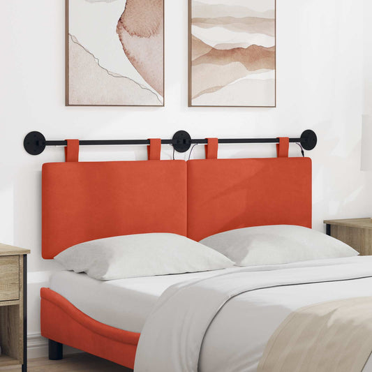 Testiera sospesa Rosso Arancio Tessuto in Cords | homemem39