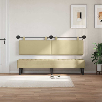 Testiera sospesa Grigio Verde Chiaro Tessuto in Cords | homemem39