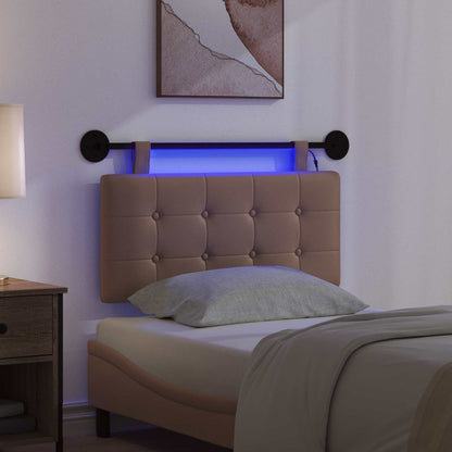 Testiera sospesa Con luce LED Cappuccino Similpelle | homemem39