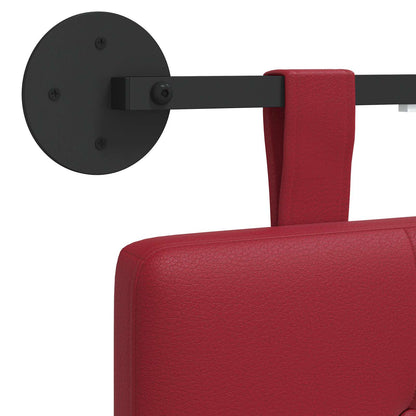 Testiera sospesa Con luce LED Rosso Vino Similpelle | homemem39