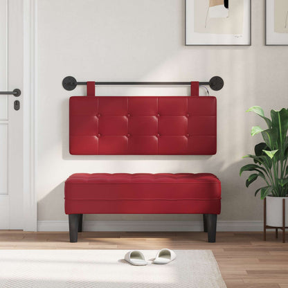 Testiera sospesa Con luce LED Rosso Vino Similpelle