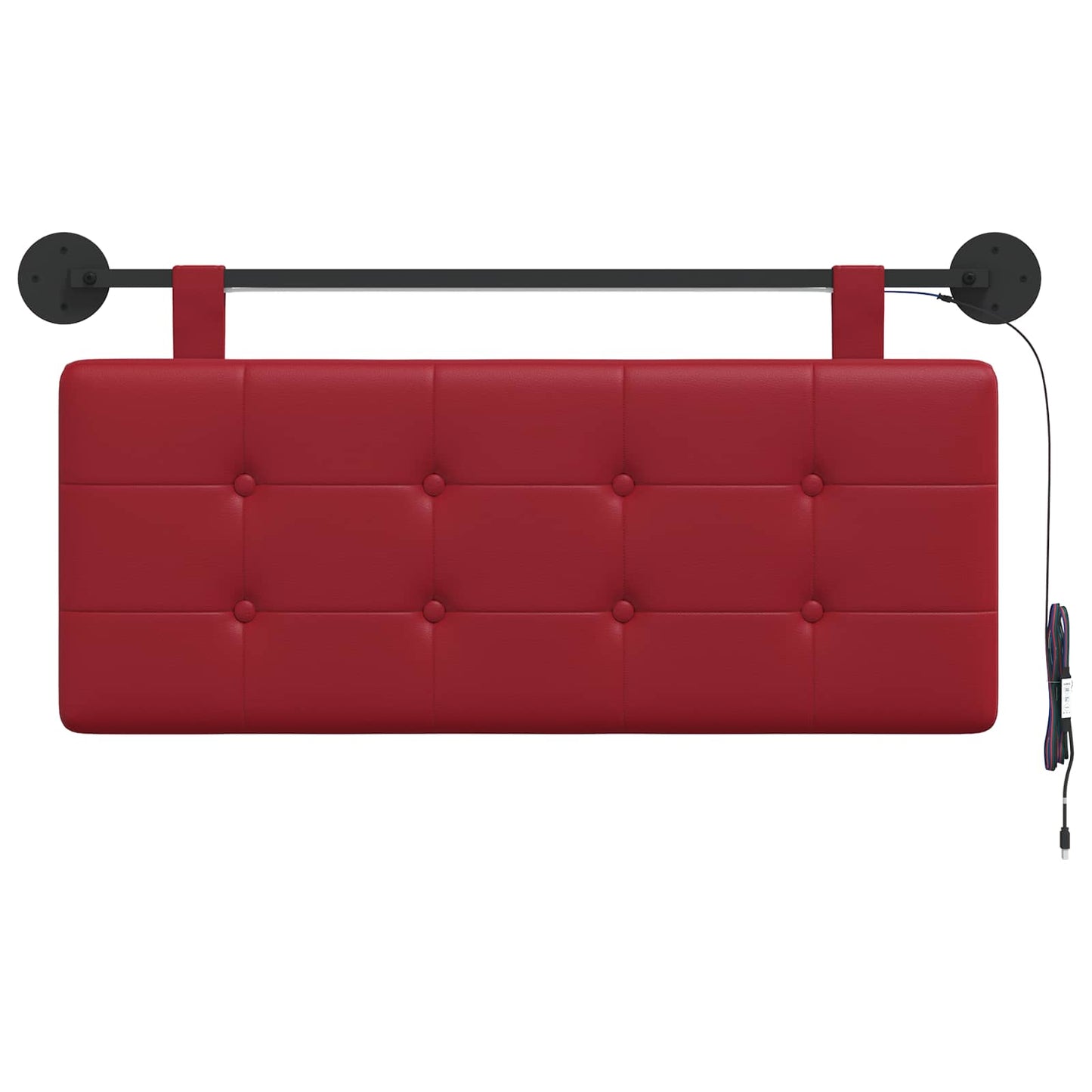 Testiera sospesa Con luce LED Rosso Vino Similpelle | homemem39