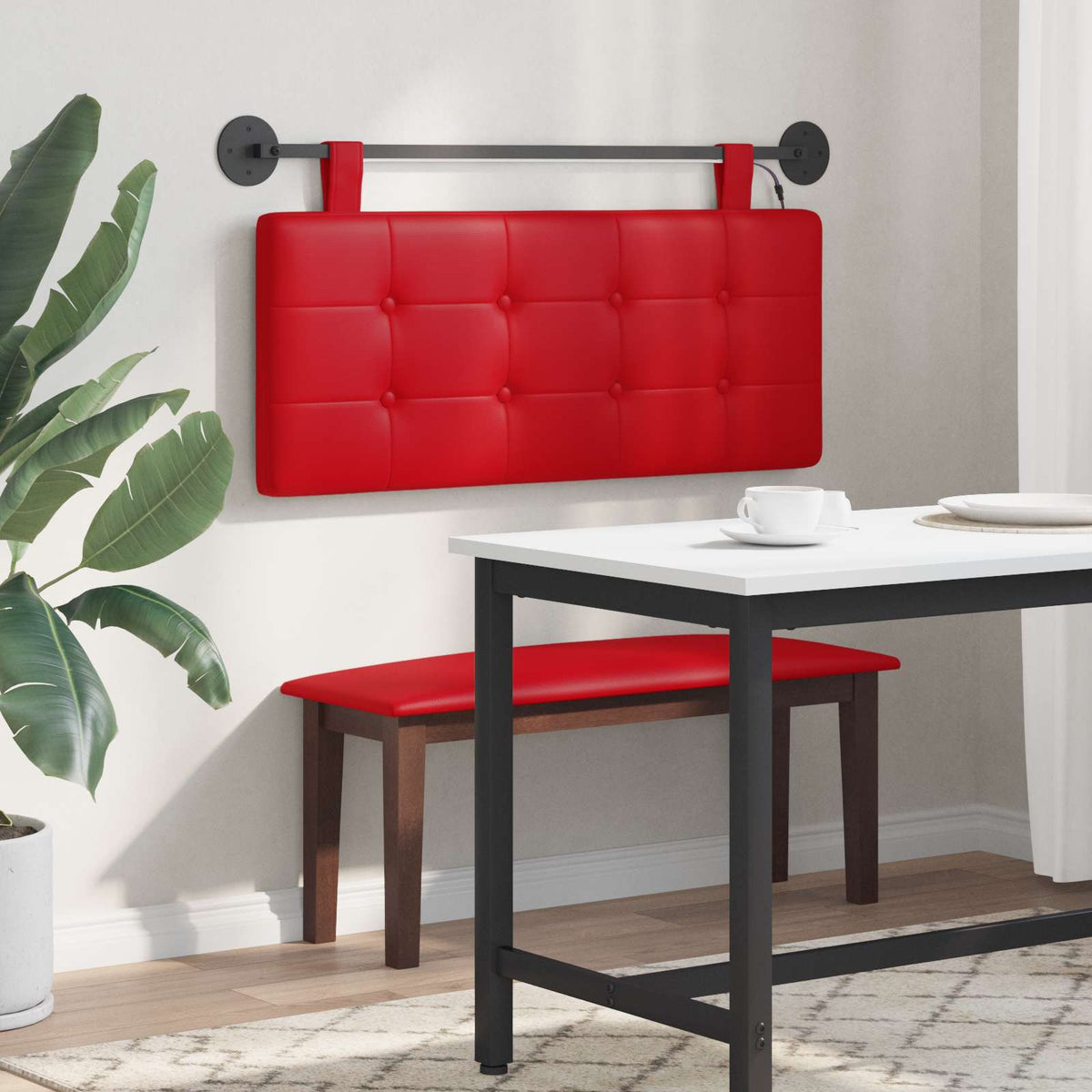 Testiera sospesa Rosso Similpelle | homemem39