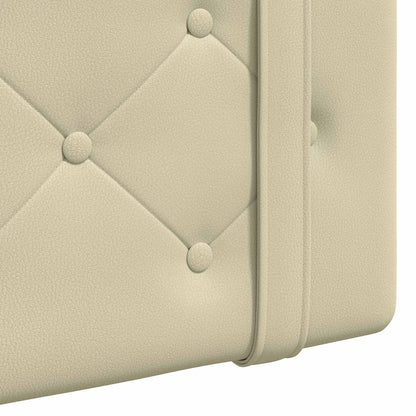 Testiera sospesa Con luce LED Crema Similpelle