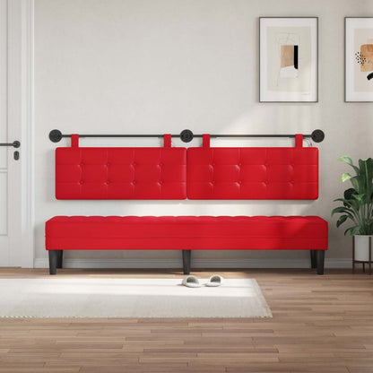 Testiera sospesa Rosso Similpelle | homemem39