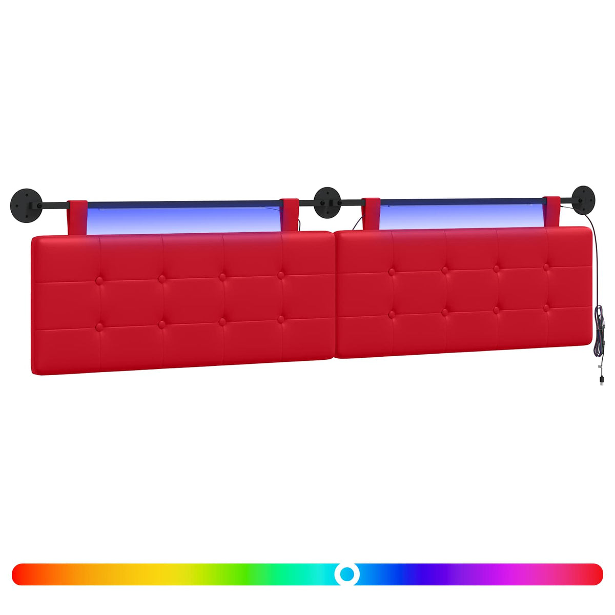 Testiera sospesa Rosso Similpelle | homemem39