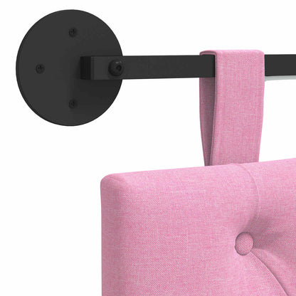 Testiera sospesa Con luce LED Rosa Tessuto | homemem39