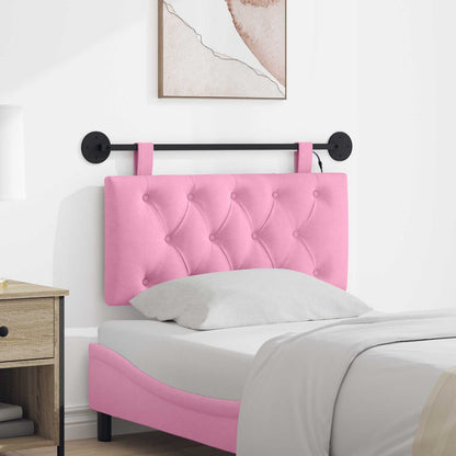 Testiera sospesa Con luce LED Rosa Tessuto