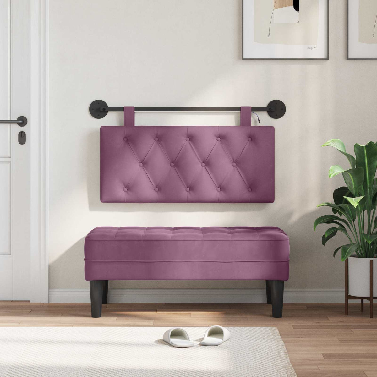 Testiera sospesa Viola Velluto