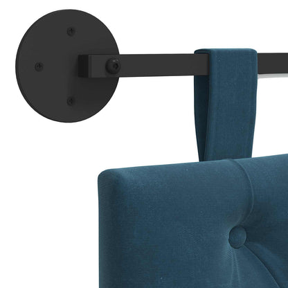 Testiera sospesa Con luce LED Blu Velluto | homemem39