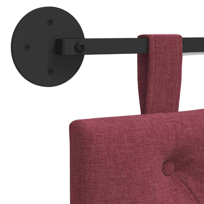 Testiera sospesa Con luce LED Rosso Vino Tessuto | homemem39