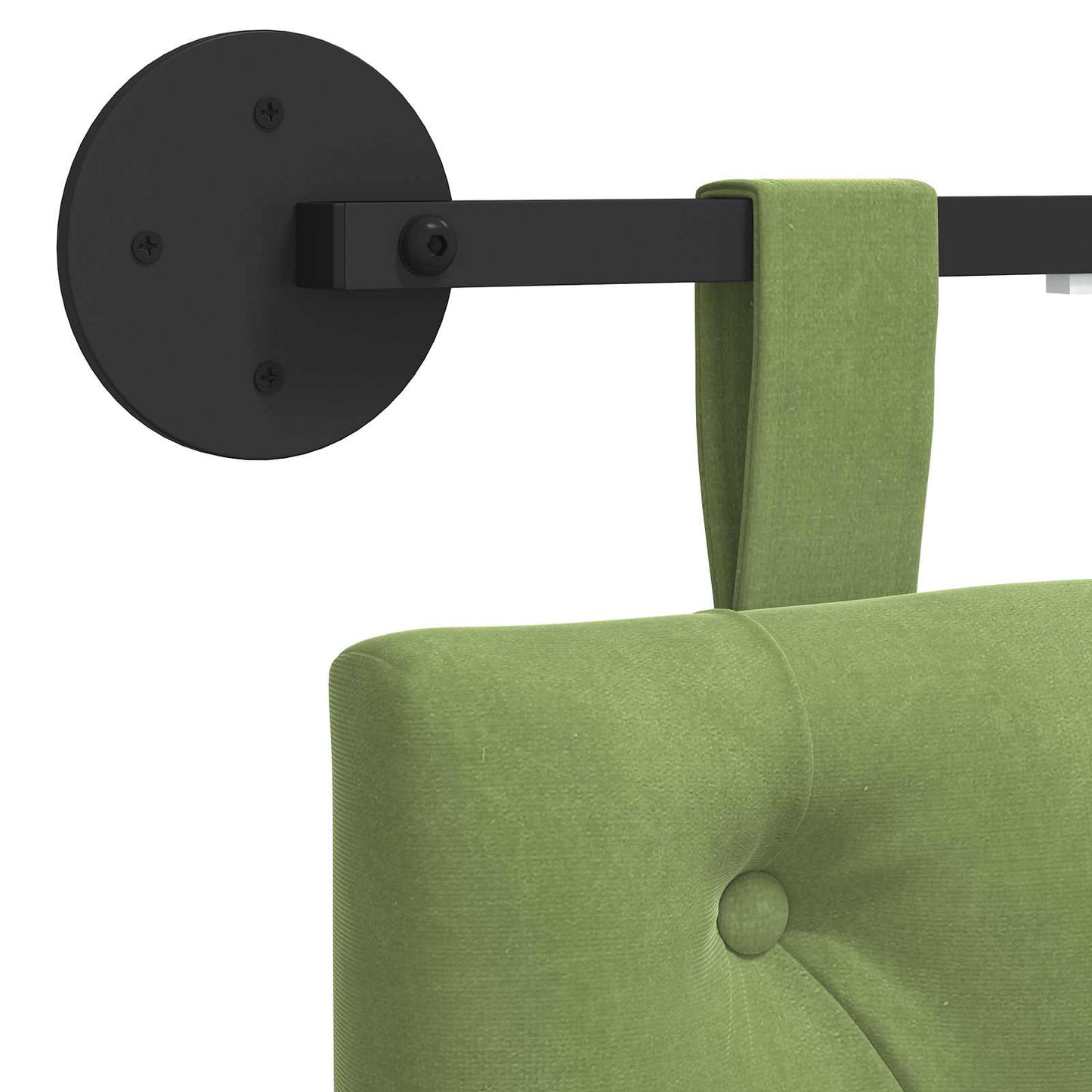 Testiera sospesa Con luce LED Verde chiaro Velluto | homemem39