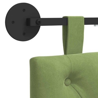 Testiera sospesa Con luce LED Verde chiaro Velluto | homemem39