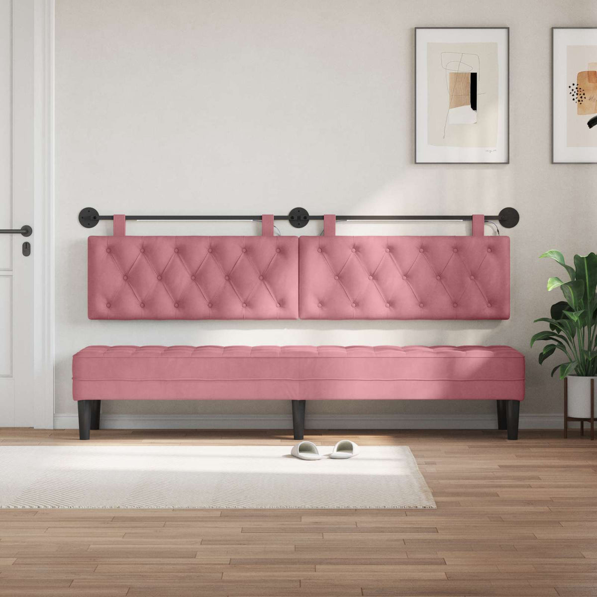 Testiera sospesa Rosa Velluto