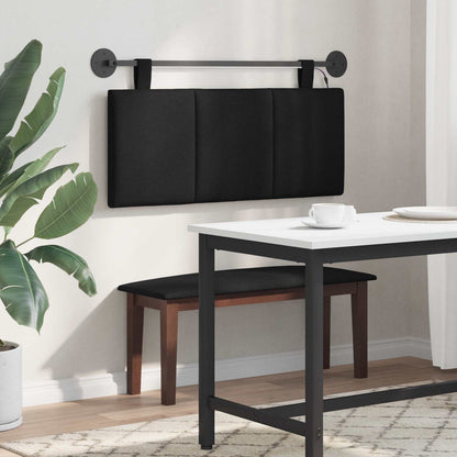 Testiera sospesa Con luce LED Nero Tessuto | homemem39