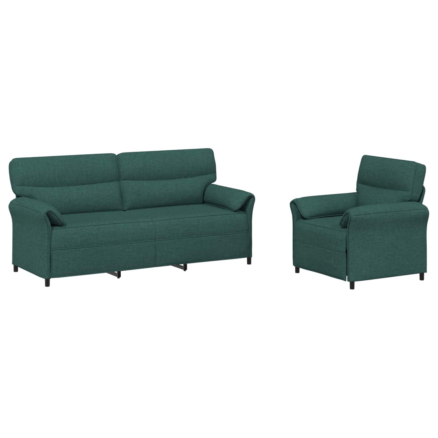 Set di divani 2 pz Verde Scuro Tessuto | homemem39