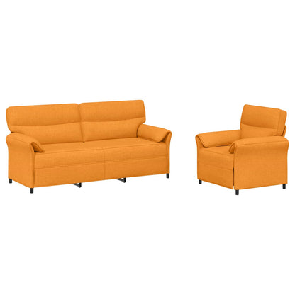 Set di divani 2 pz Giallo Scuro Tessuto | homemem39