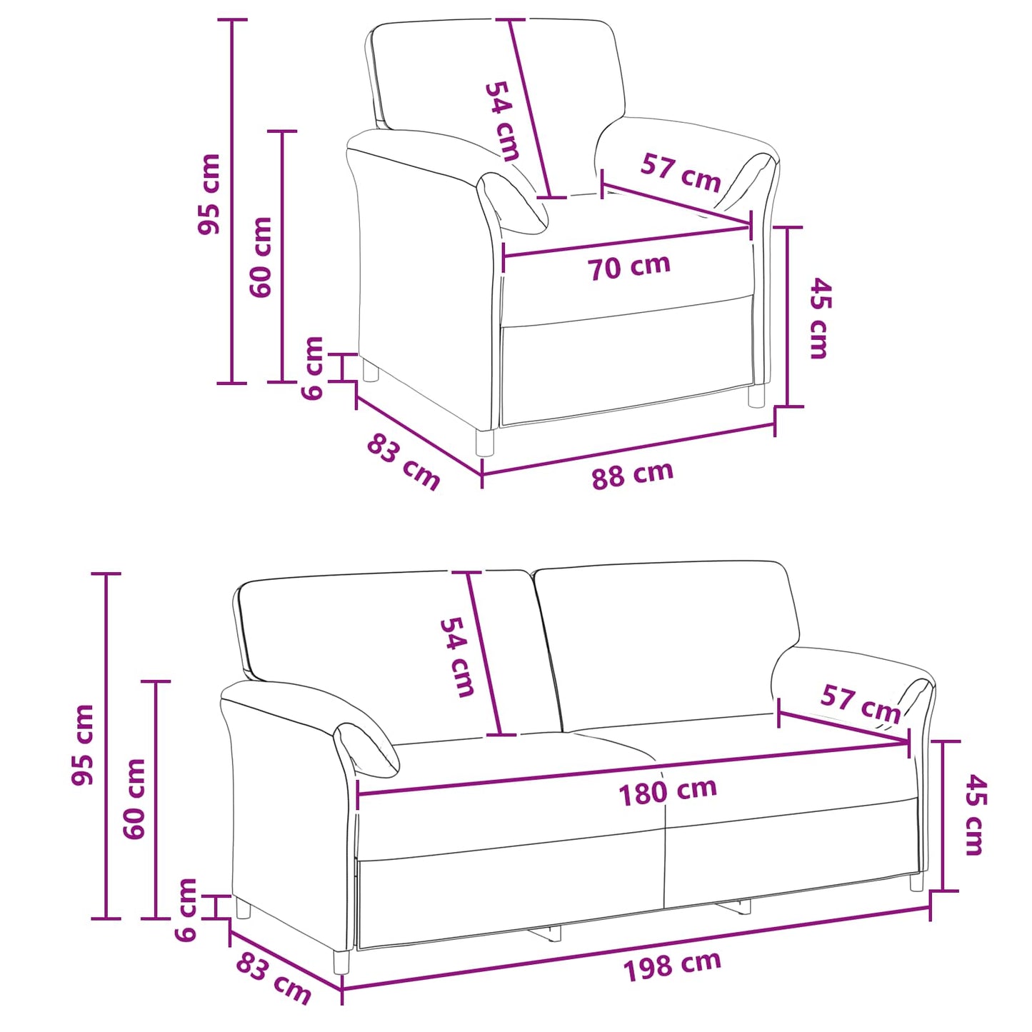 Set di divani 2 pz Giallo Velluto | homemem39
