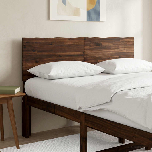 Testiera con bordo vivo ROSTOCK Marrone Scuro 150 cm