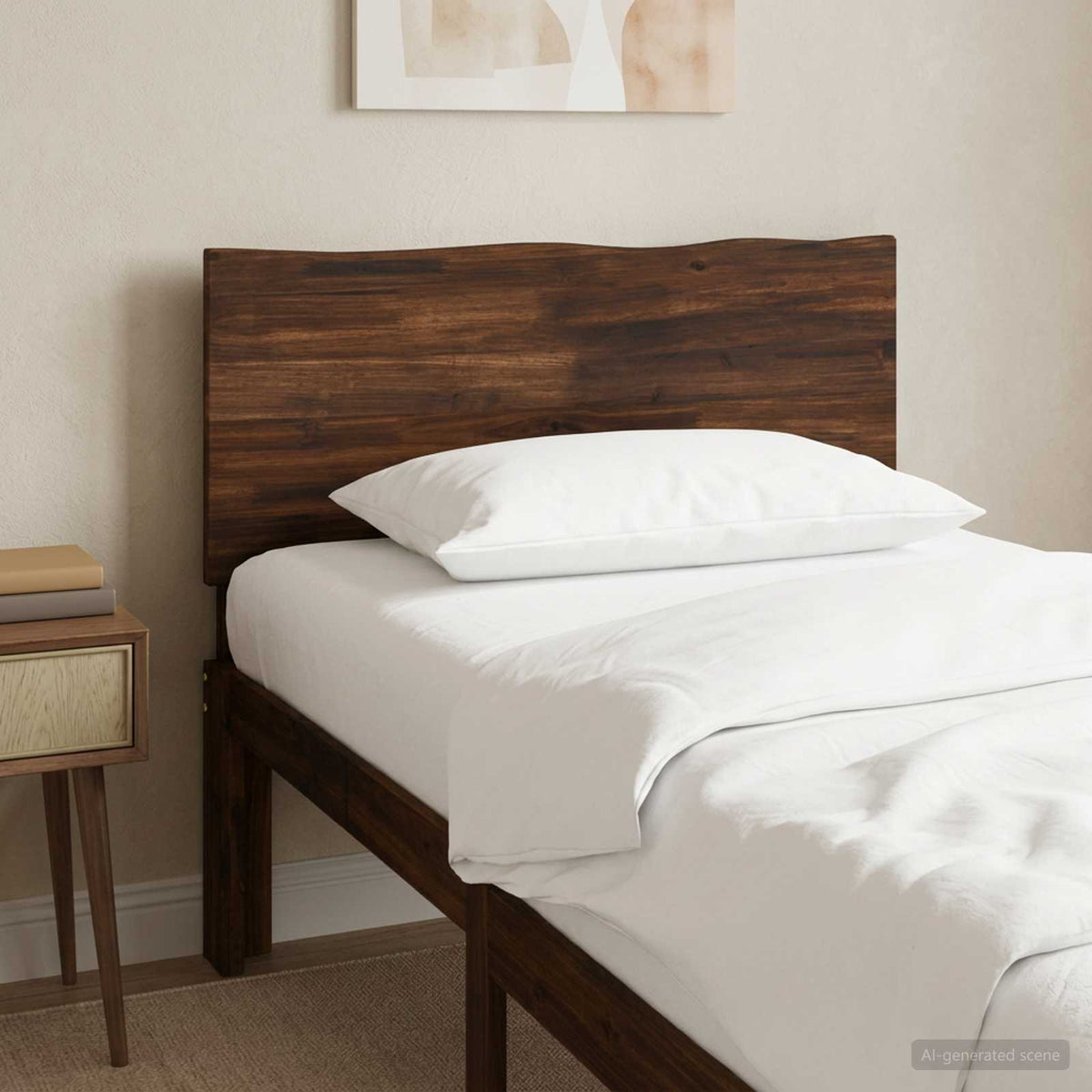 Testiera con bordo vivo ROSTOCK Marrone Scuro 75 cm