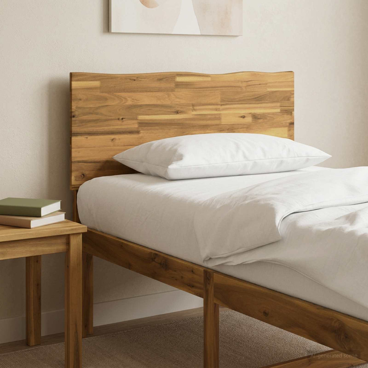 Testiera con bordo vivo ROSTOCK Bianco 100 cm | homemem39