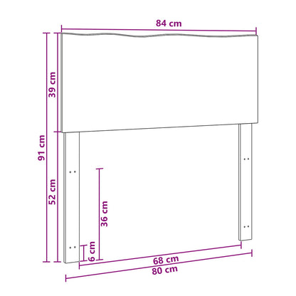 Testiera con bordo vivo ROSTOCK Bianco 80 cm | homemem39
