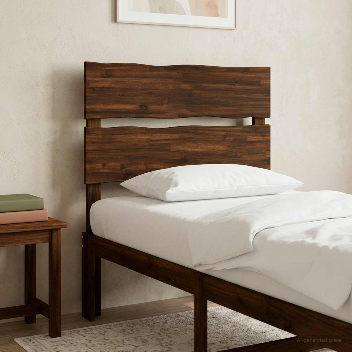 Testiera con bordo vivo ROSTOCK Marrone Scuro 75 cm