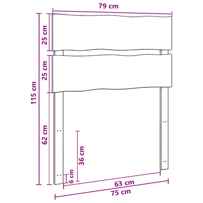 Testiera con bordo vivo ROSTOCK Bianco 75 cm | homemem39