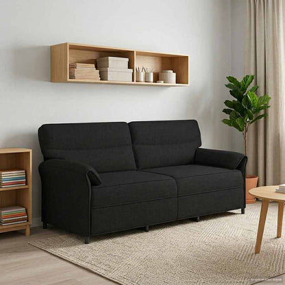 Divano 3-Persone Nero 198 x 83 x 95 cm Tessuto | homemem39