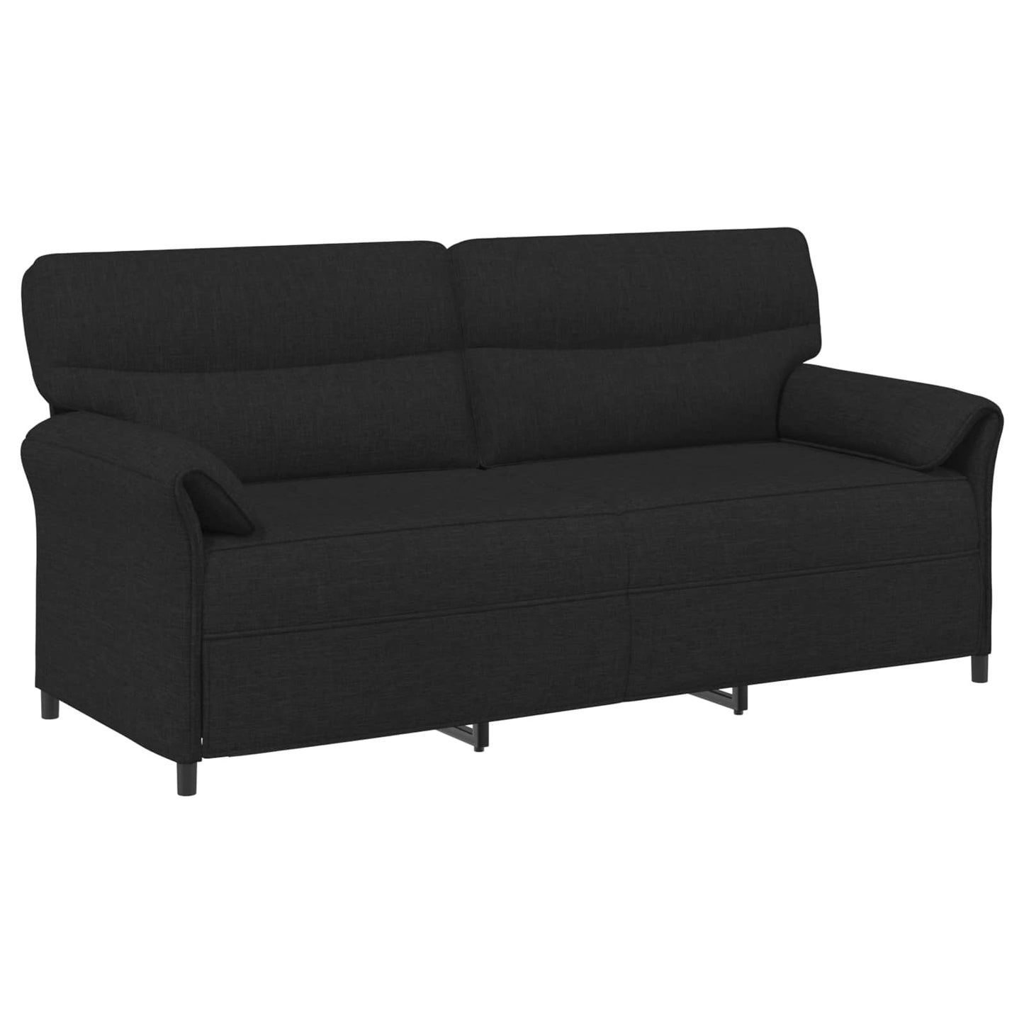 Divano 3-Persone Nero 198 x 83 x 95 cm Tessuto | homemem39